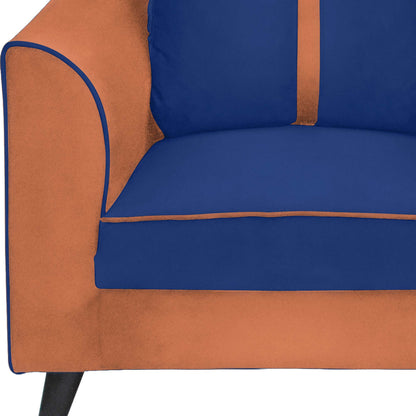 Mason Cushion Back Fabric Sofa - Orange & Blue