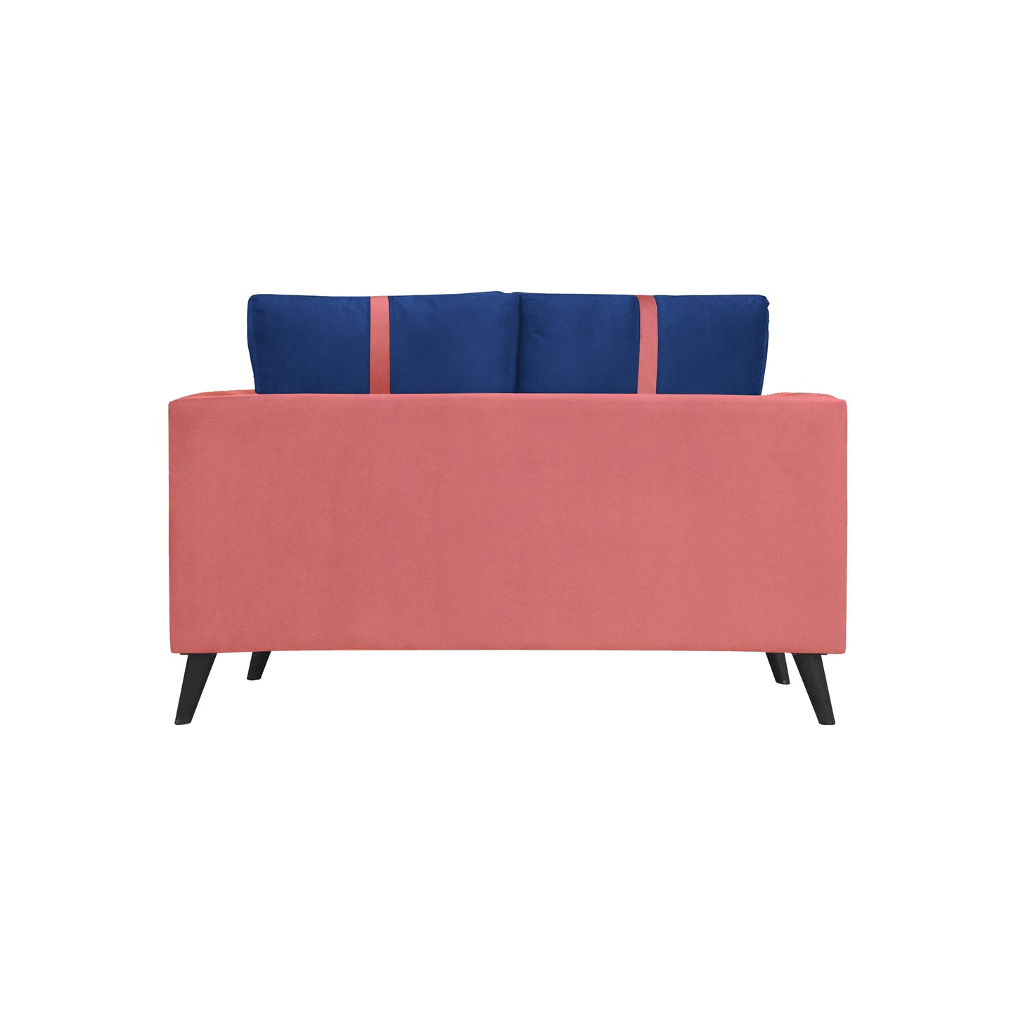 Mason Cushion Back Fabric Sofa - Dark Pink & Blue