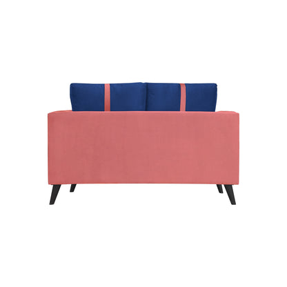 Mason Cushion Back Fabric Sofa - Dark Pink & Blue