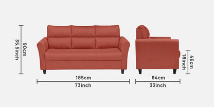 Roshel Fabric Sofa - Rust