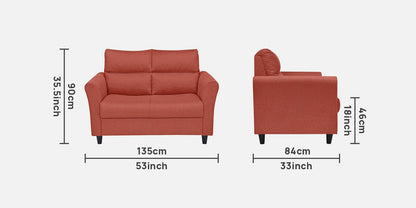 Roshel Fabric Sofa - Rust