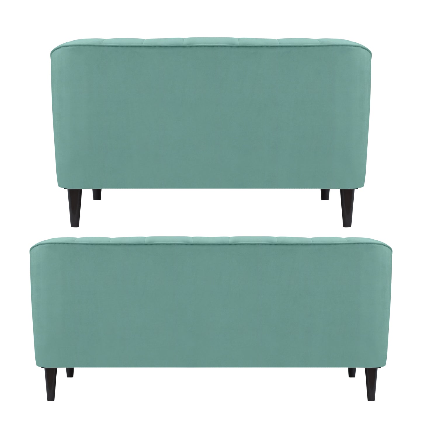 Persia Quilted Back 3+2 Seater FabricSofa Set - Sea Green