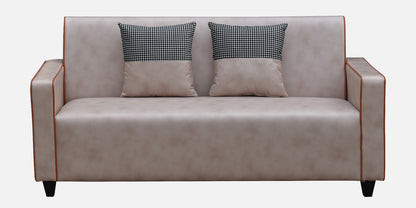 Alex Cushion Back Leatherette Sofa - Beige