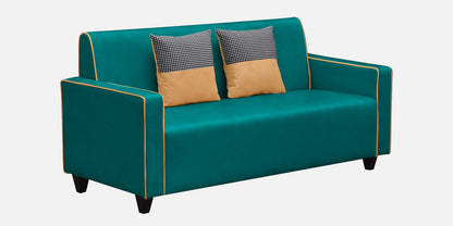 Alex Cushion Back Leatherette Sofa - Green