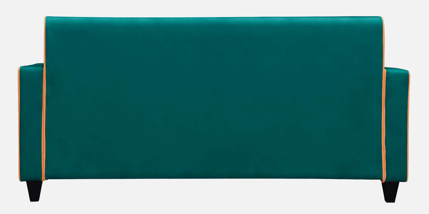 Alex Cushion Back Leatherette Sofa - Green