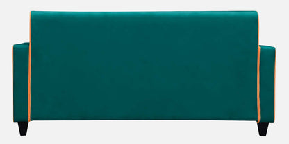 Alex Cushion Back Leatherette Sofa - Green