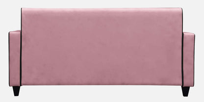 Alex Cushion Back Leatherette Sofa - Pink