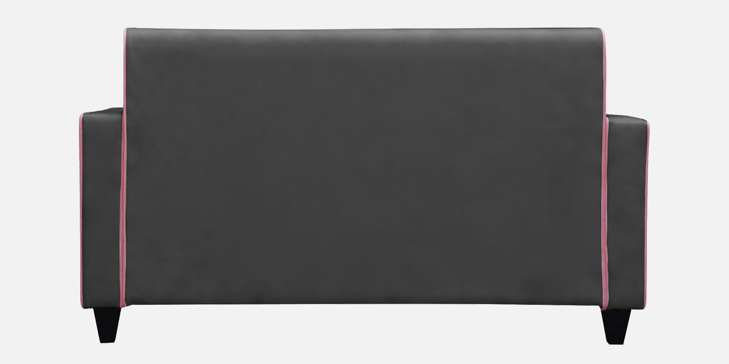 Alex Cushion Back Leatherette Sofa - Black