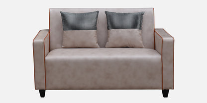 Alex Cushion Back Leatherette Sofa - Beige