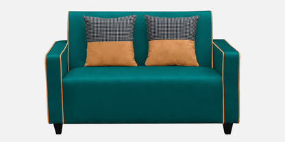 Alex Cushion Back Leatherette Sofa - Green