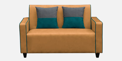 Alex Cushion Back Leatherette Sofa - Orange