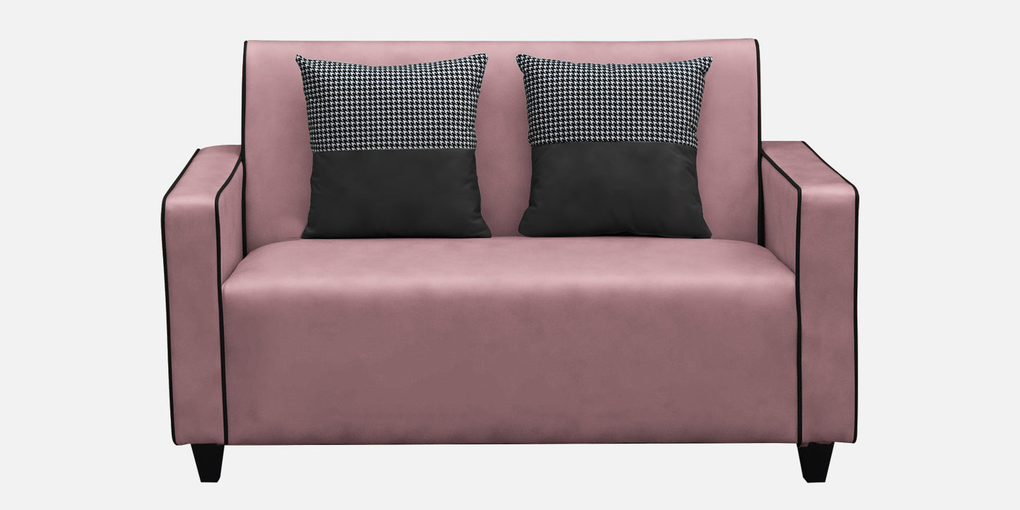 Alex Cushion Back Leatherette Sofa - Pink