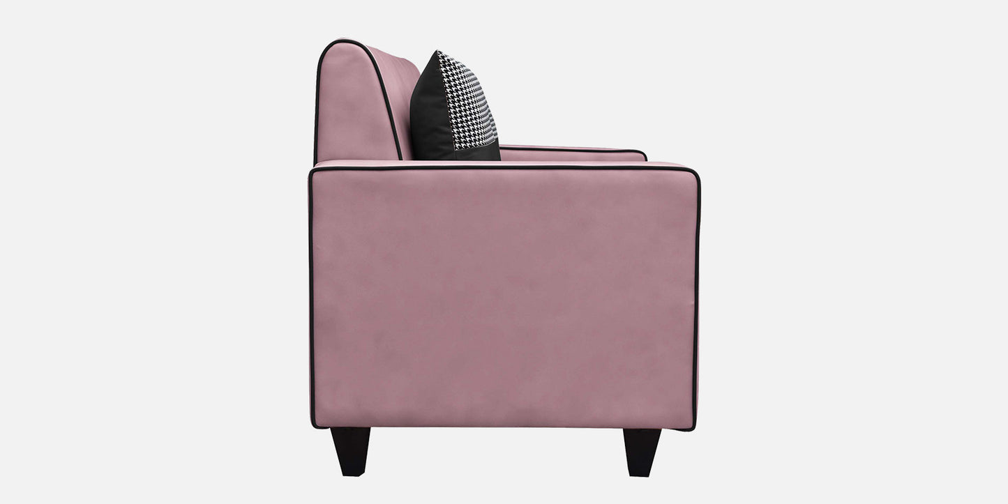 Alex Cushion Back Leatherette Sofa - Pink