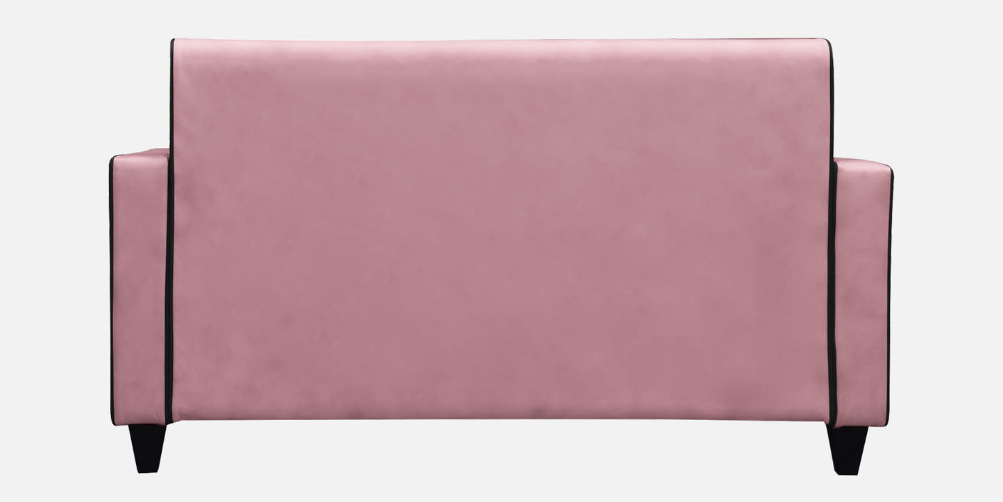 Alex Cushion Back Leatherette Sofa - Pink