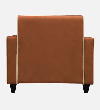 Alex Cushion Back Leatherette Sofa  - Rust