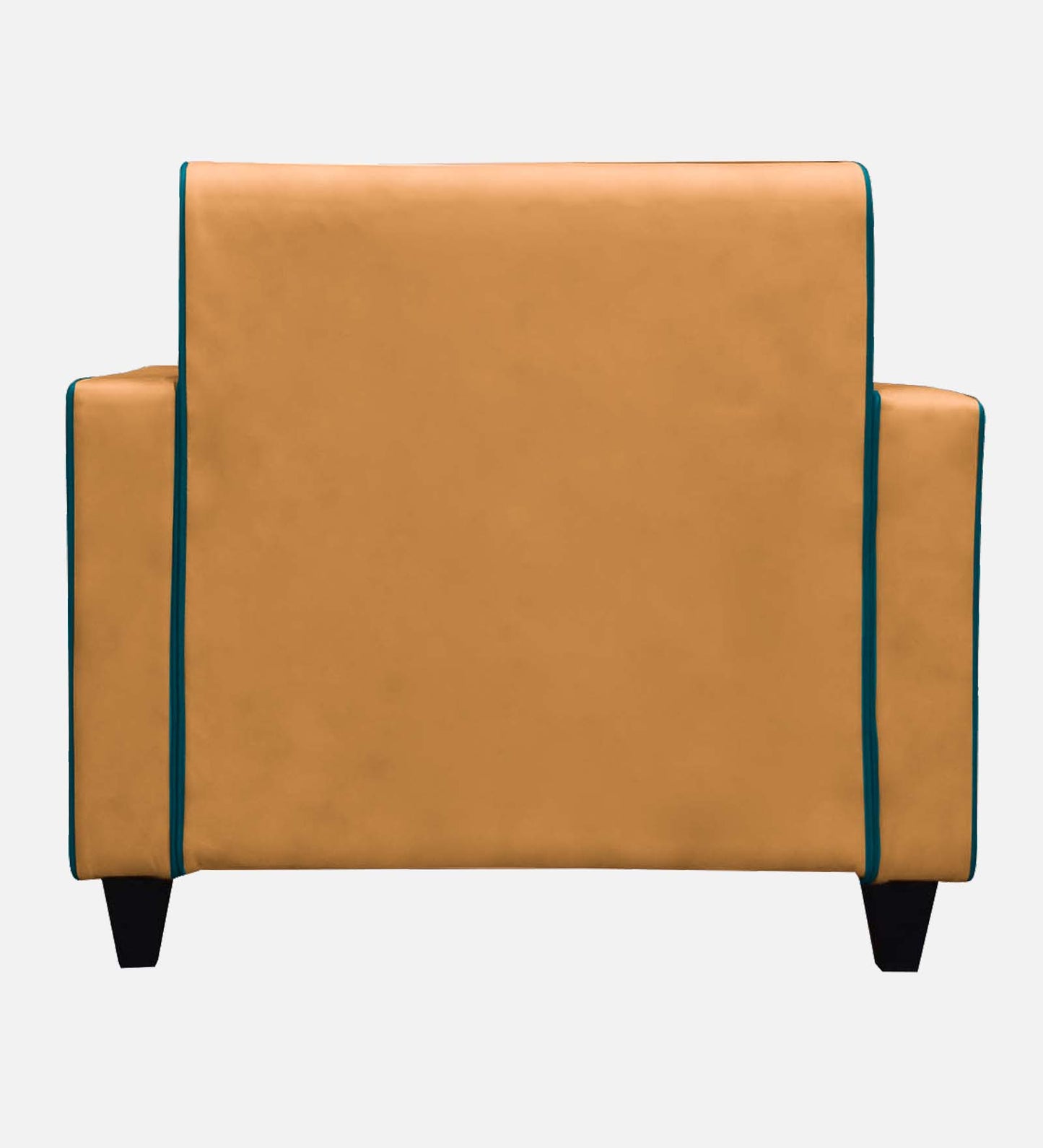 Alex Cushion Back Leatherette Sofa - Orange