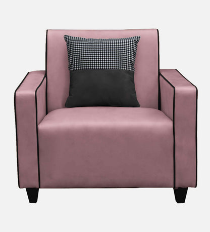 Alex Cushion Back Leatherette Sofa - Pink