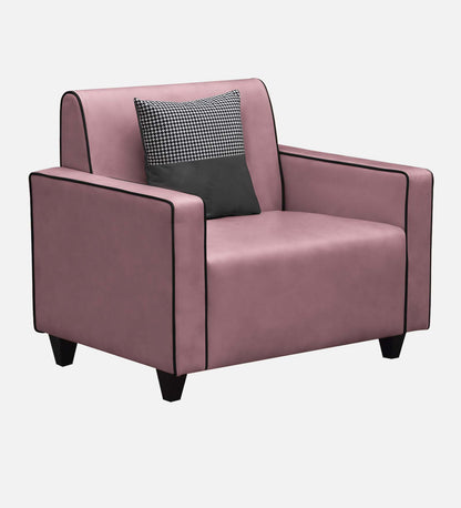 Alex Cushion Back Leatherette Sofa - Pink