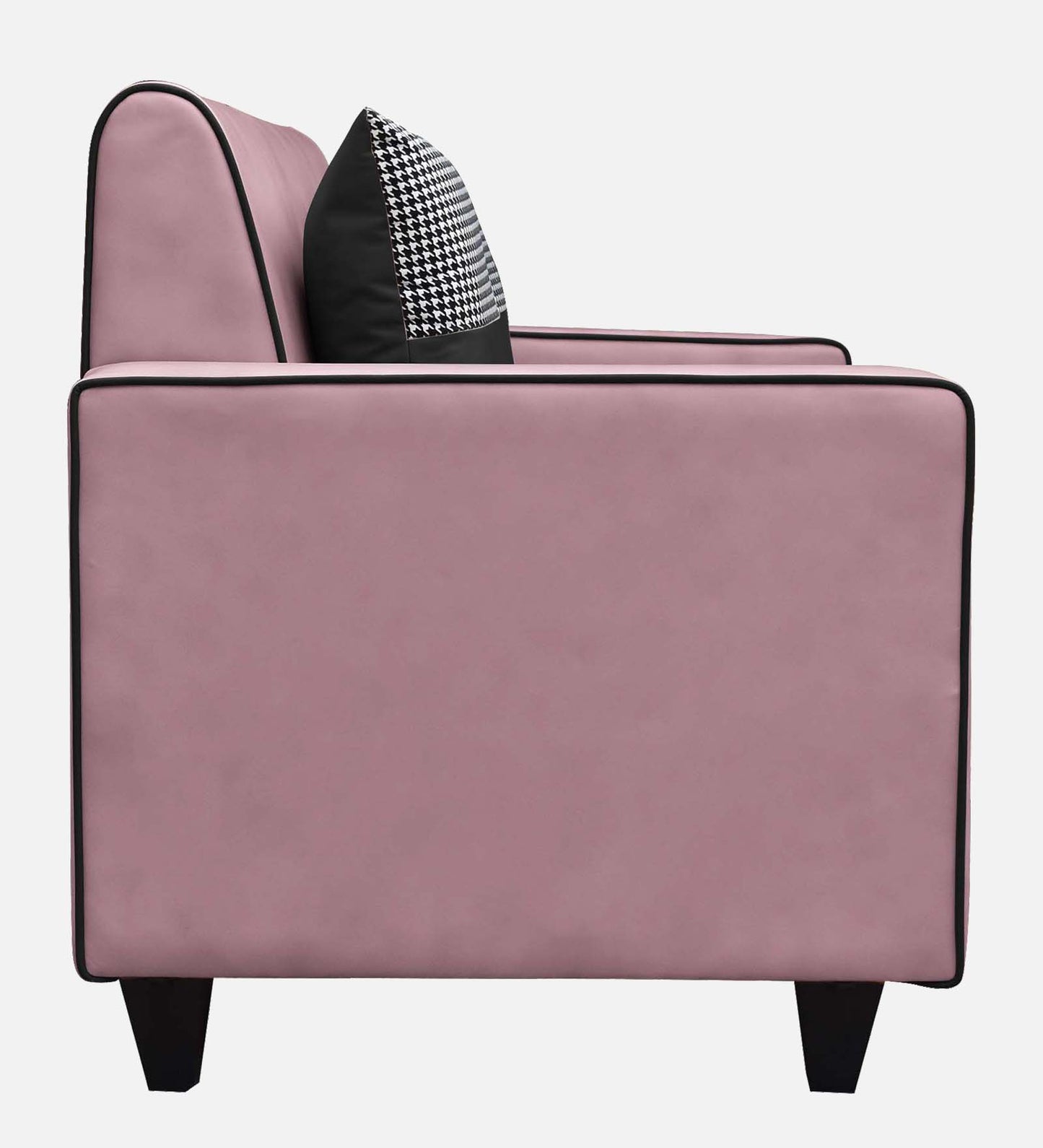 Alex Cushion Back Leatherette Sofa - Pink