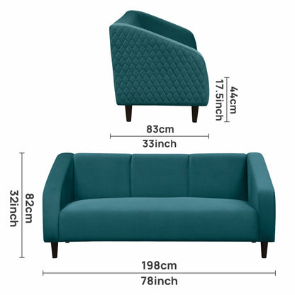 Jamson Sofa Velvet Fabric Sofa- Green