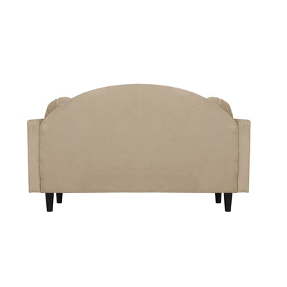 Isabel Round Quilted Back Fabric Sofa - Beige