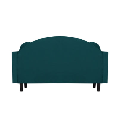 Isabel Round Quilted Back Fabric Sofa - Green