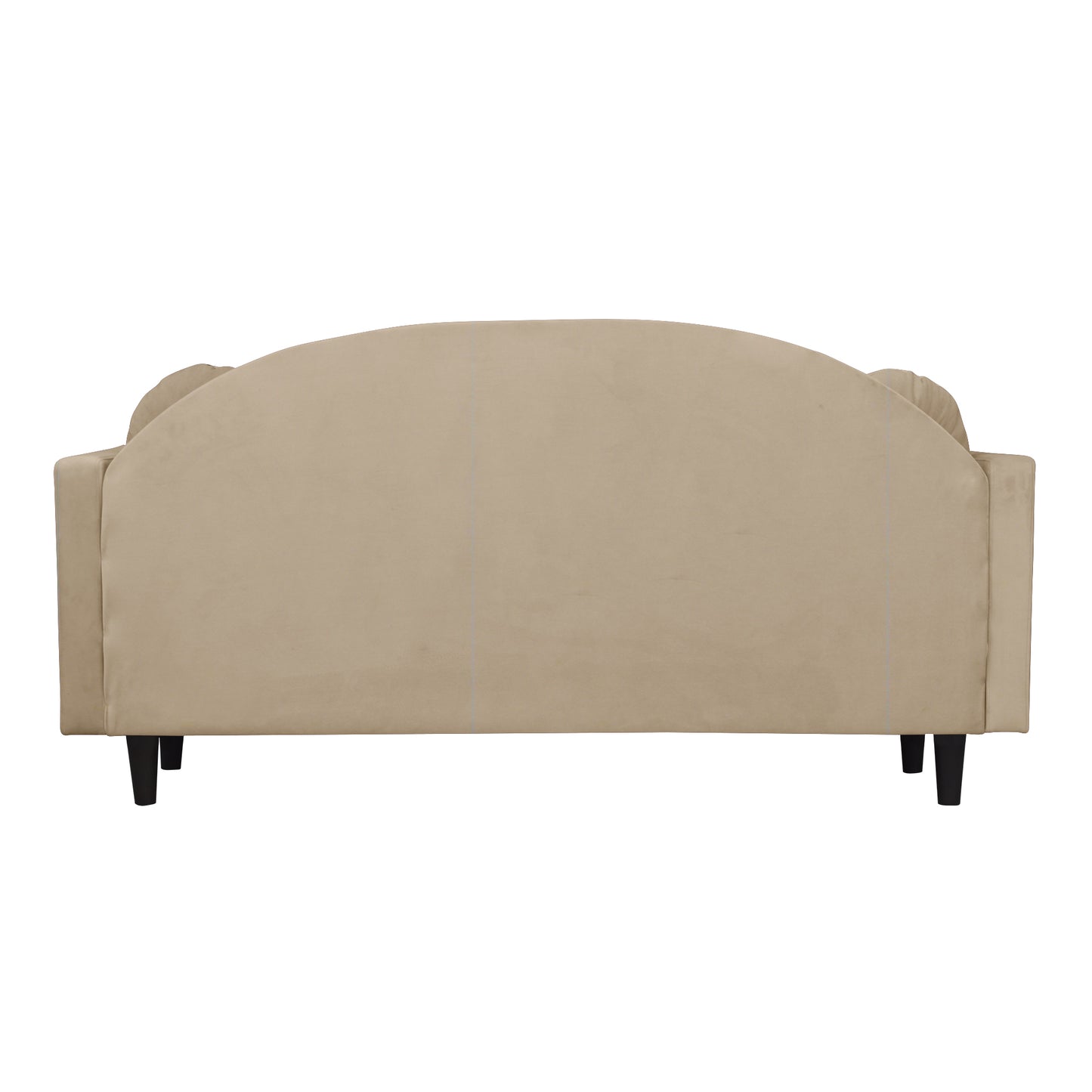 Isabel Round Quilted Back Fabric Sofa - Beige