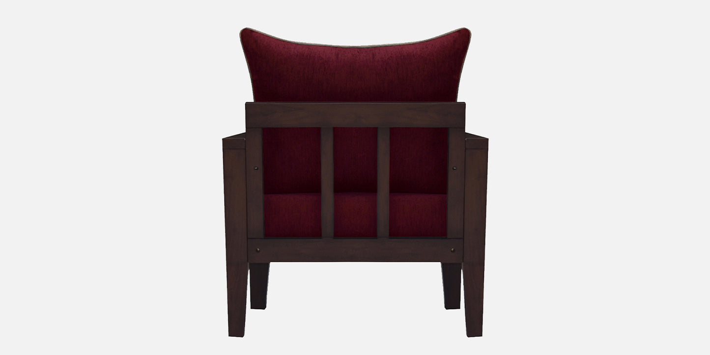 Lessie Teak Wood Sofa - Red