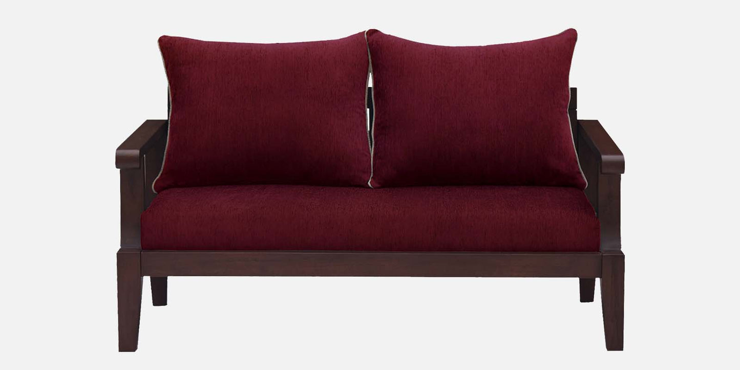 Lessie Teak Wood Sofa - Red