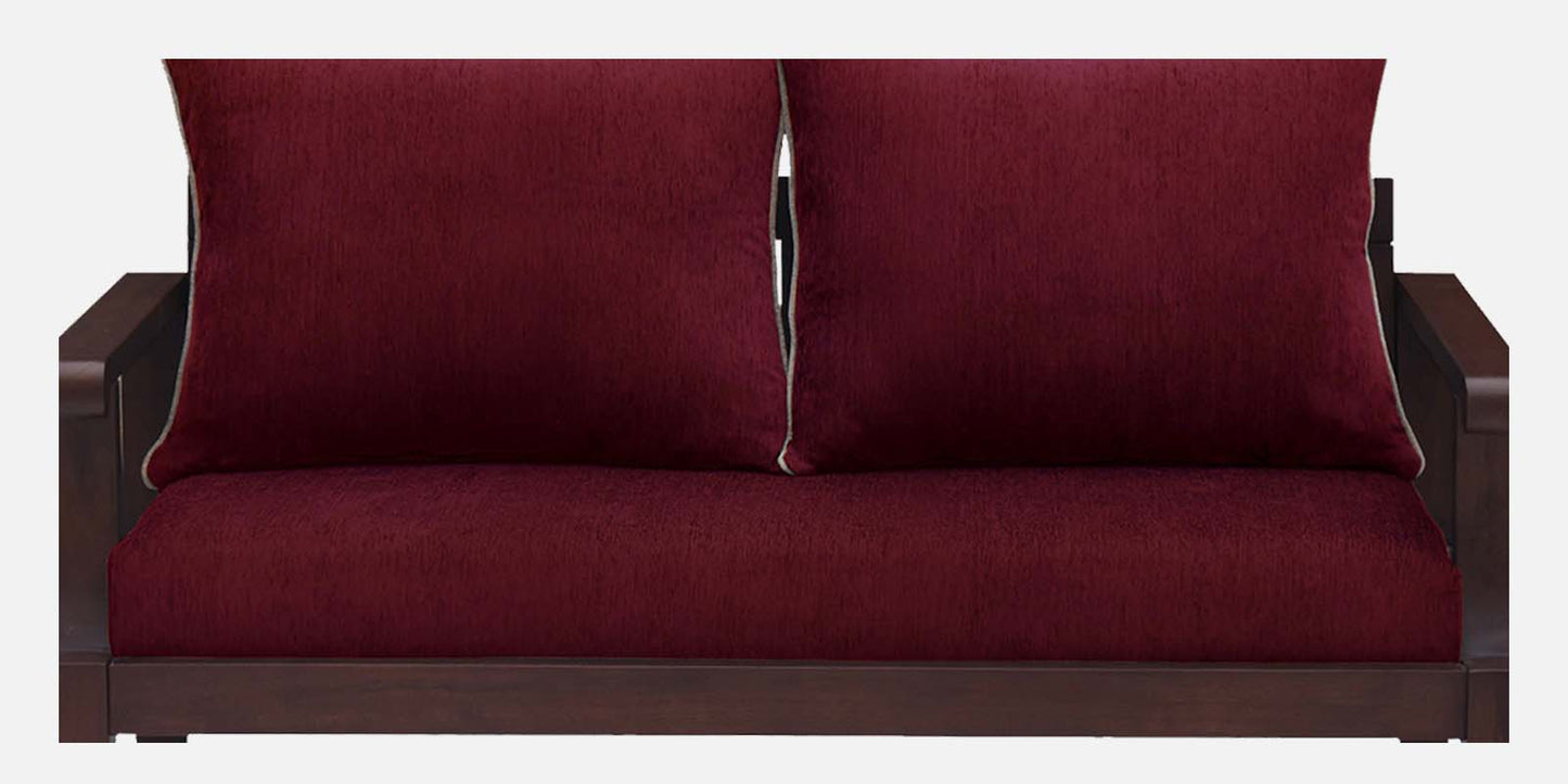 Lessie Teak Wood Sofa - Red