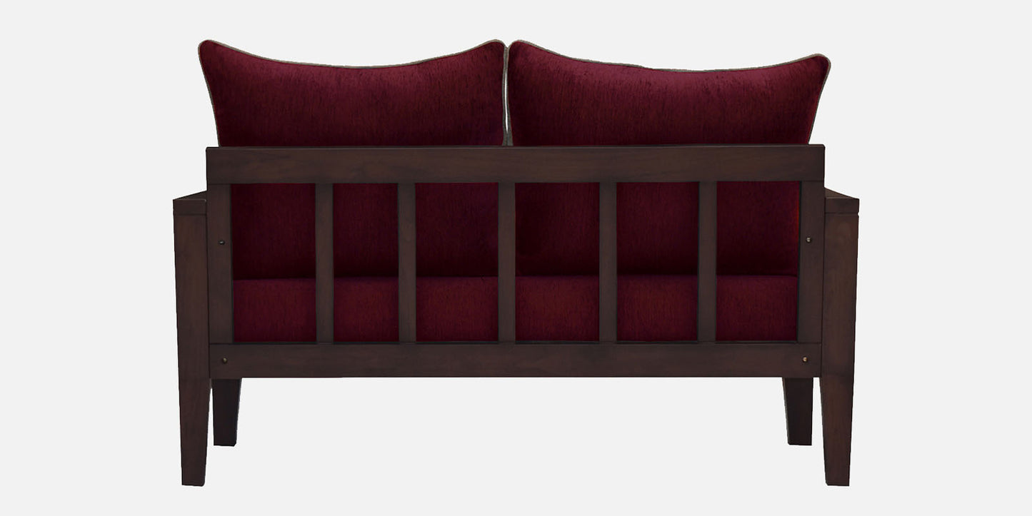 Lessie Teak Wood Sofa - Red