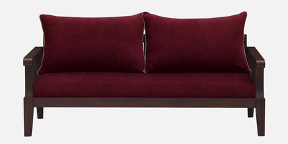 Lessie Teak Wood Sofa - Red