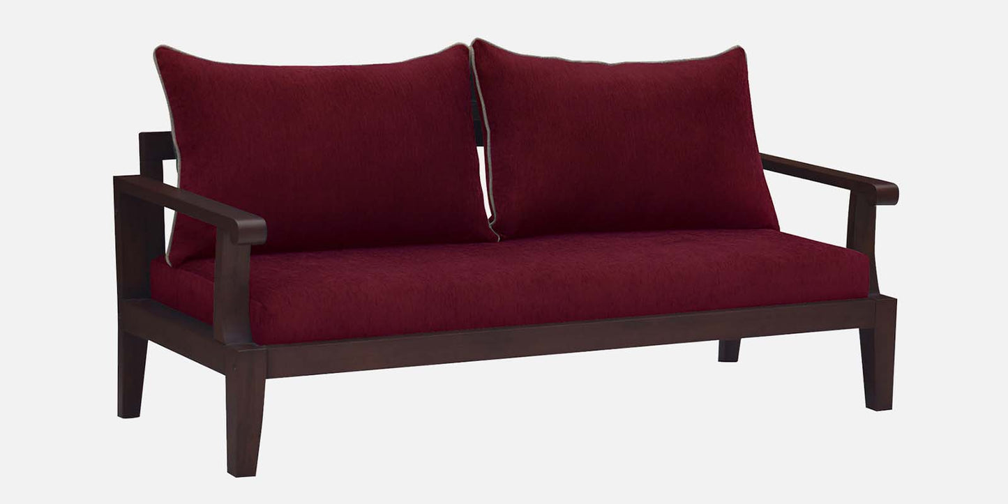 Lessie Teak Wood Sofa - Red