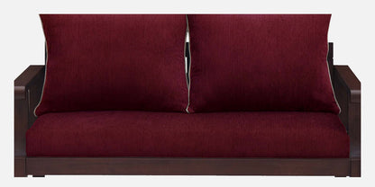 Lessie Teak Wood Sofa - Red