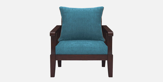 Lessie Teak Wood Sofa - Sea Green