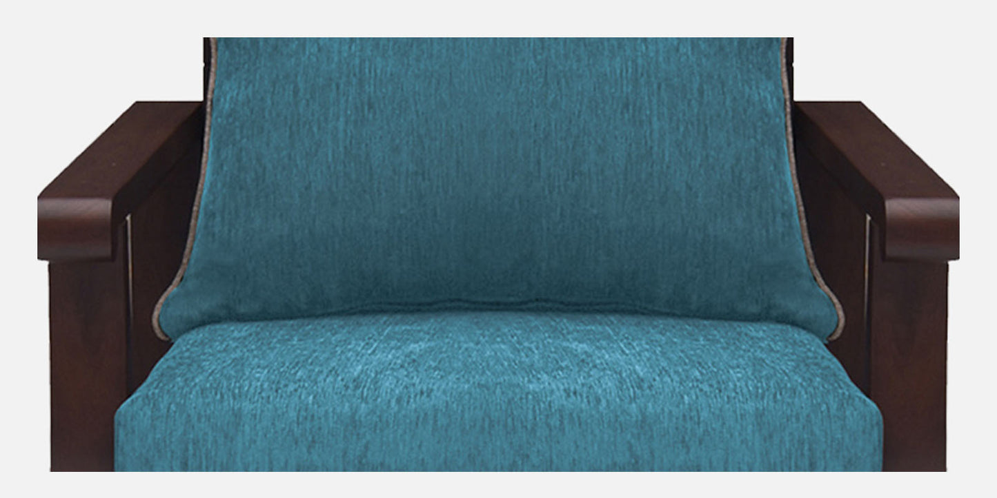 Lessie Teak Wood Sofa - Sea Green