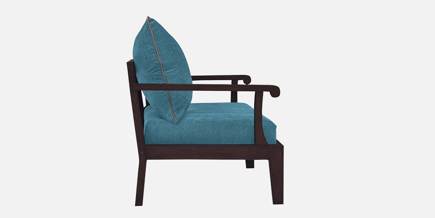 Lessie Teak Wood Sofa - Sea Green