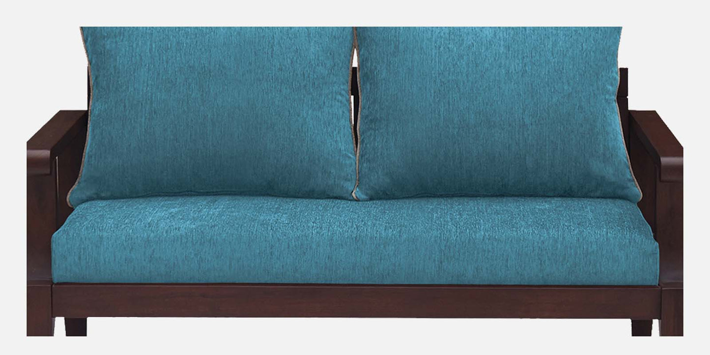 Lessie Teak Wood Sofa - Sea Green