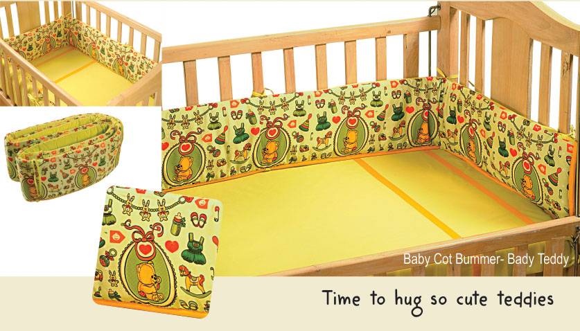 Multi Colour Digitally Printed Cot Bumper