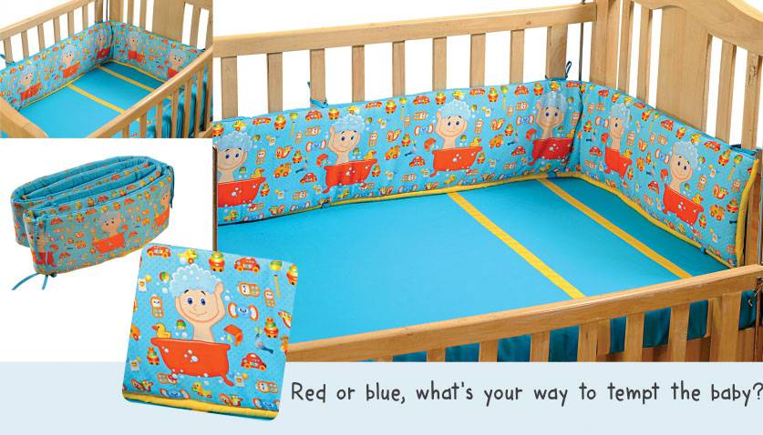 Multi Colour Digitally Printed Cot Bumper