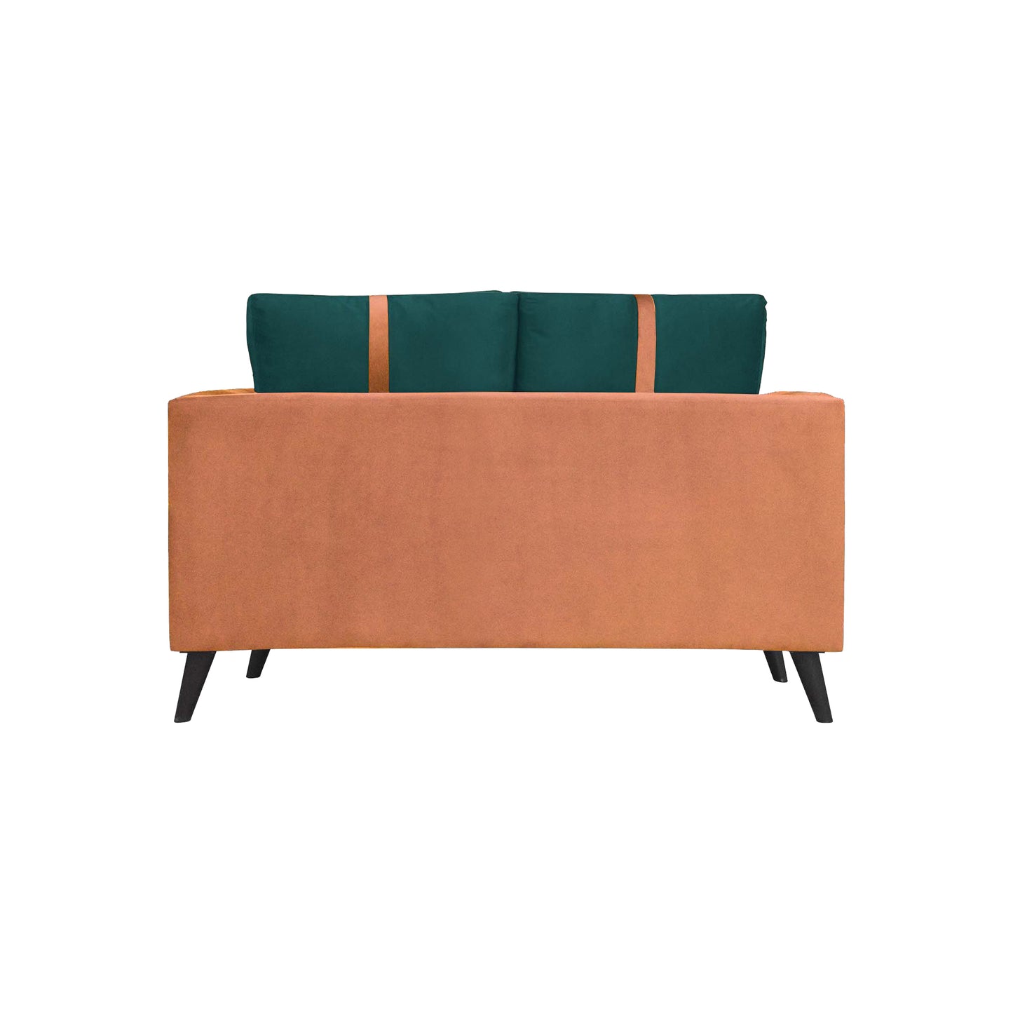 Mason Cushion Back Fabric Sofa - Orange & Green