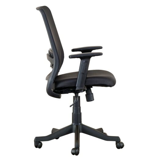 Bragit - Mid-Back Ergonomic Chair/Study Chair/Revolving Chair/Computer Chair for Work from Home & Office - Black