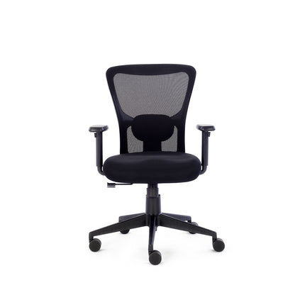 Tango - Mid-Back Ergonomic Chair/Study Chair/Revolving Chair/Computer Chair for Work from Home & Office - Black