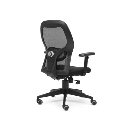 Casanova - Mid-Back Ergonomic Chair/Study Chair/Revolving Chair/Computer Chair for Work from Home & Office - Black