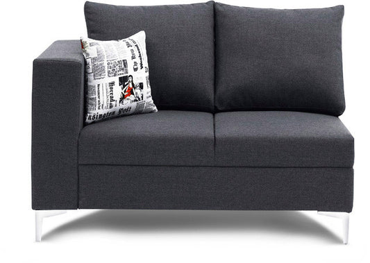 Astro - Grey Fabric Sectional Sofa (2 - Seater)