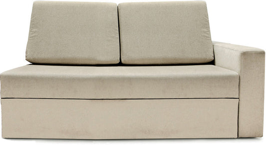 Haven - Canvas Beige Fabric Sectional Sofa Bed (2 - Seater)