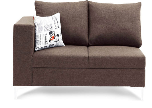 Astro - Brown Fabric Sectional Sofa (2 - Seater)