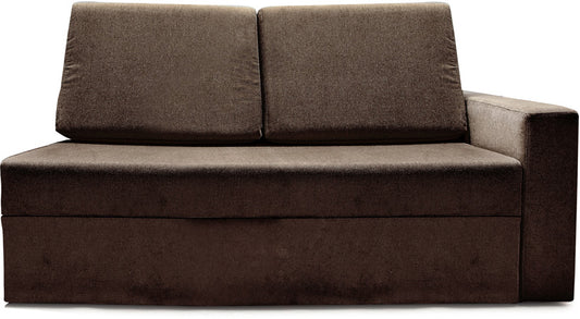 Haven - Earth Brown Fabric Sectional Sofa Bed (2 - Seater)