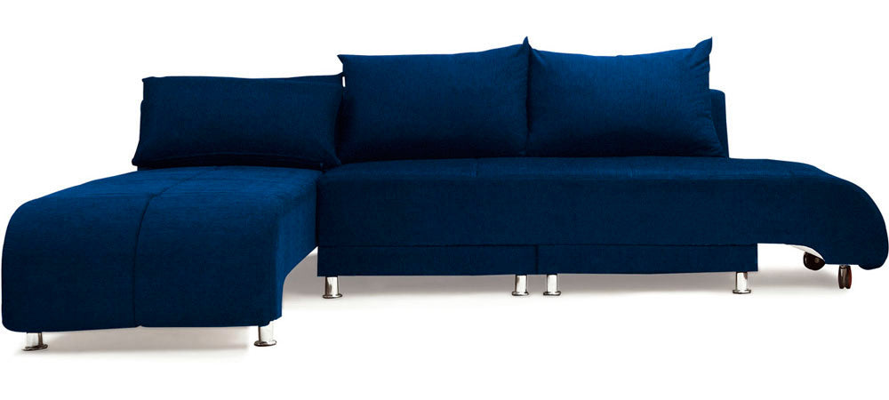 Optimus - Midnight Blue Fabric Sectional Sofa Set 3 - 1L