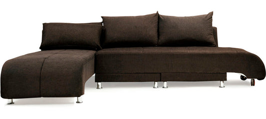 Optimus - Earth Brown Fabric Sectional Sofa Set 3 - 1L